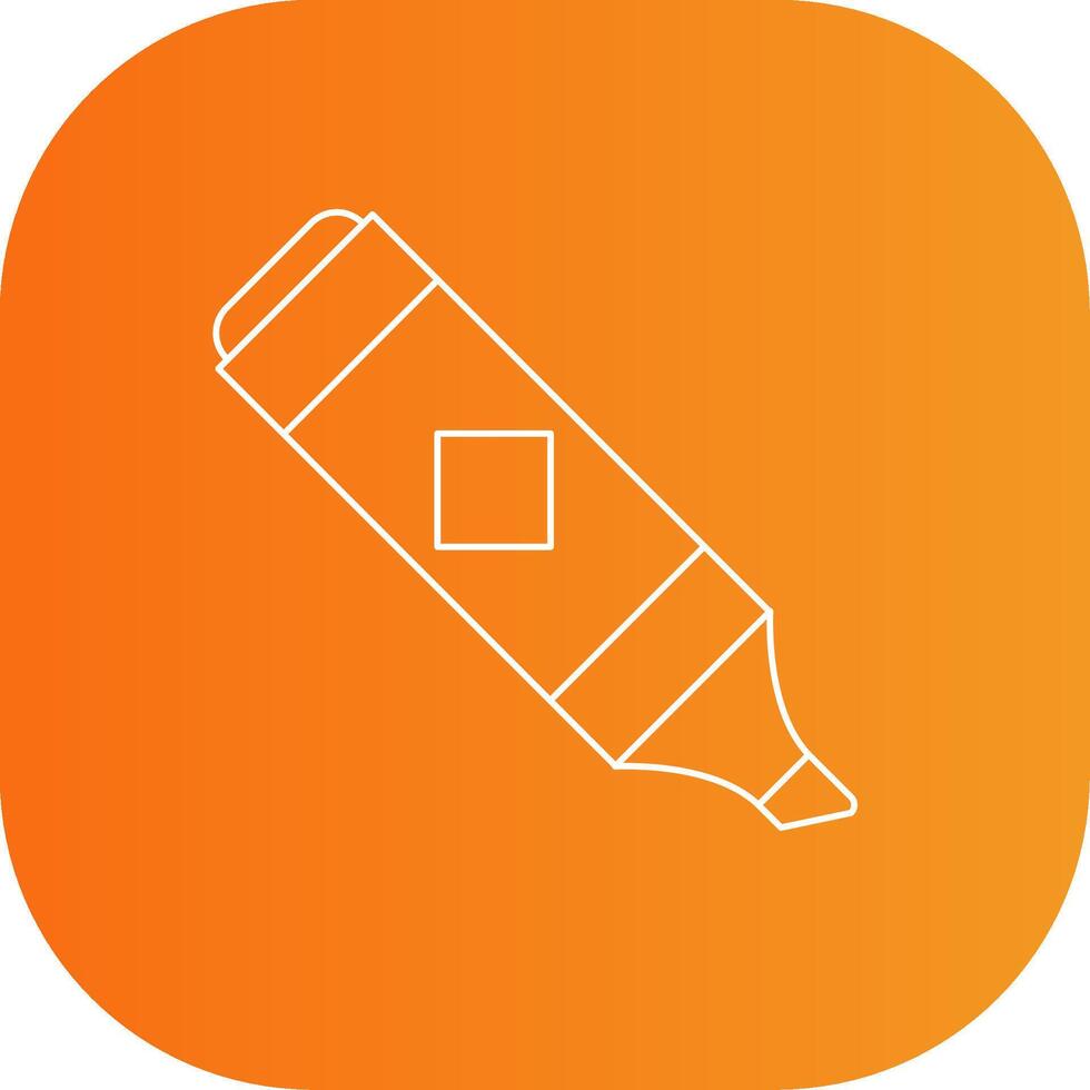 Highlighter Line Gradient Curve Icon vector