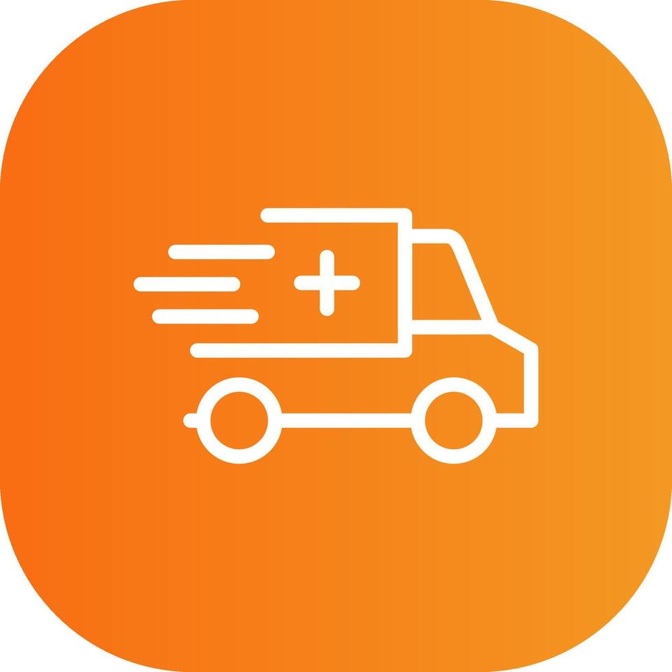 Medicine Delivery Line Gradient Curve Icon vector