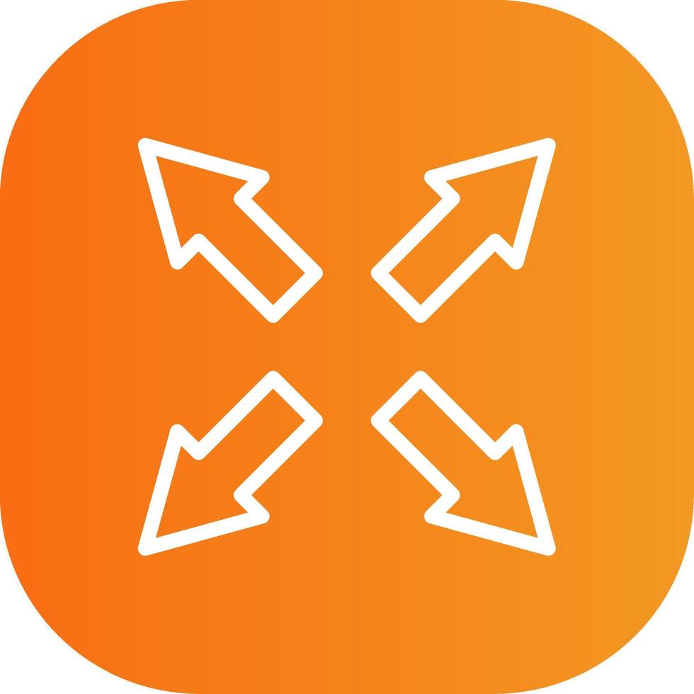 Maximize Line Gradient Curve Icon vector