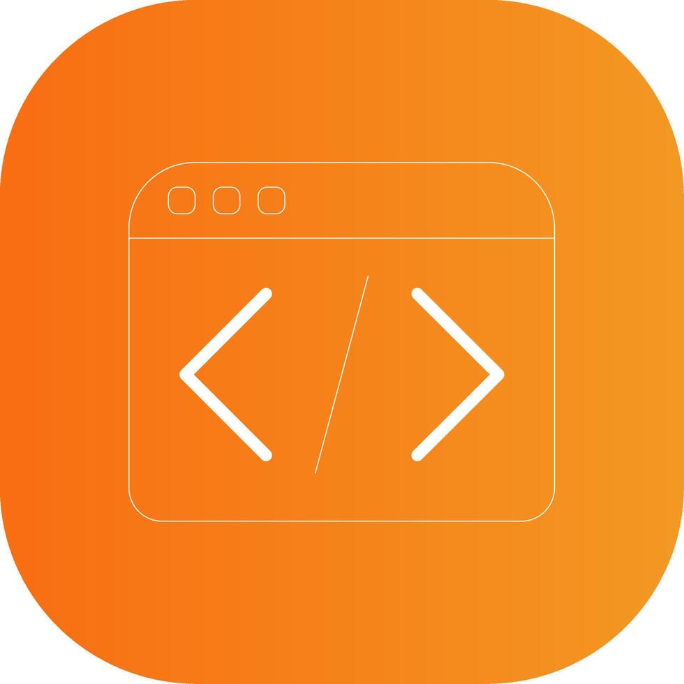 Web Programing Line Gradient Curve Icon vector