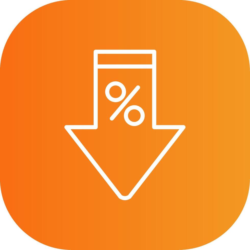 Discount Line Gradient Curve Icon vector