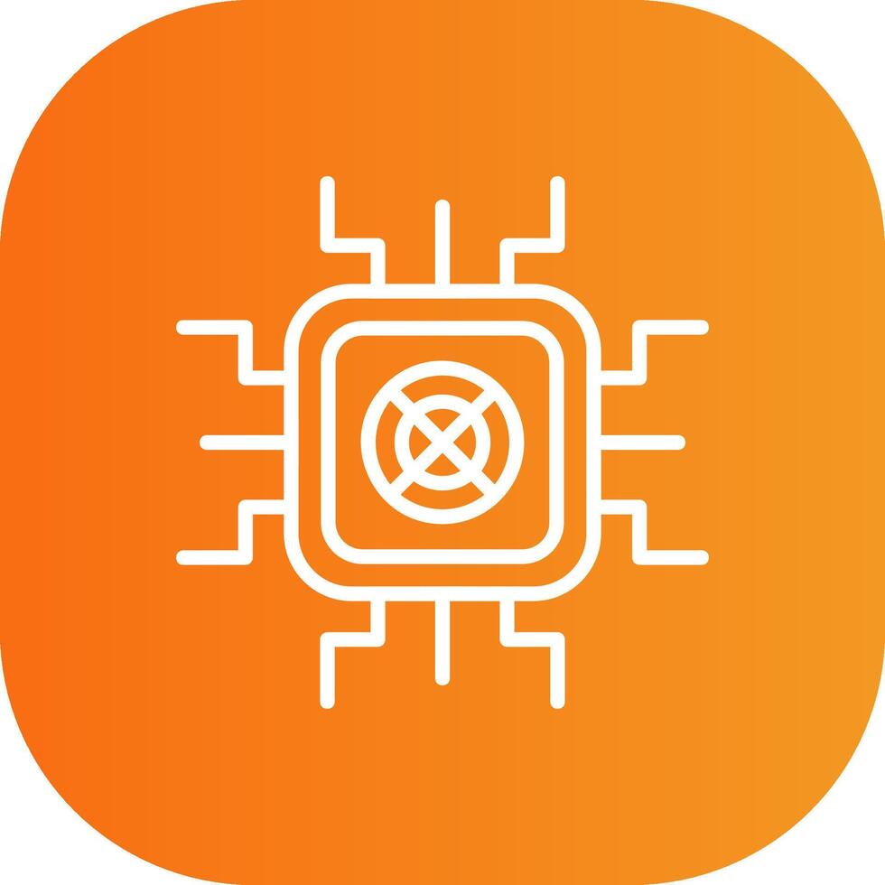 Gpu Mining Line Gradient Curve Icon vector