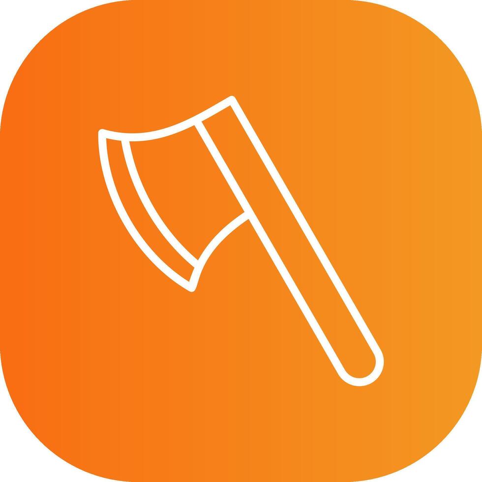 Axe Line Gradient Curve Icon vector