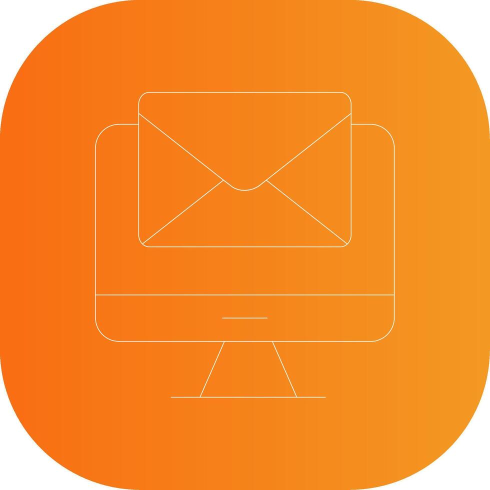 Mail Line Gradient Curve Icon vector