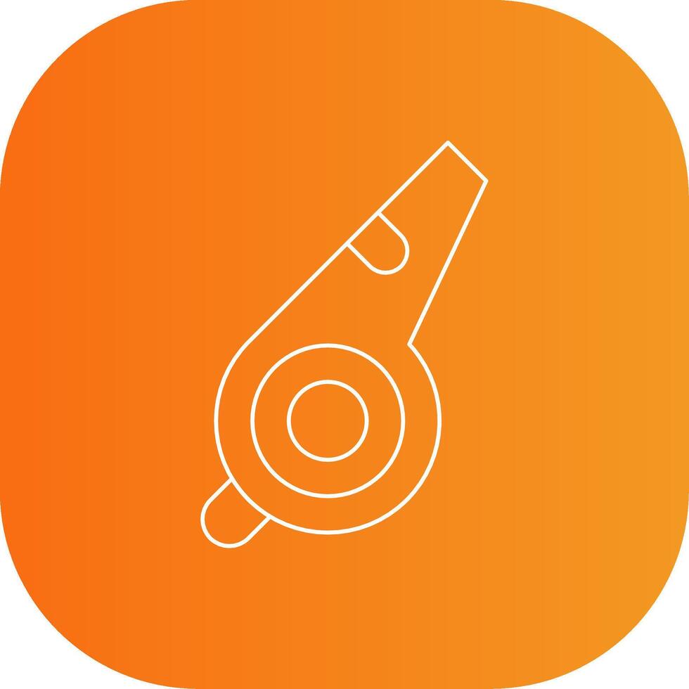Whistle Line Gradient Curve Icon vector