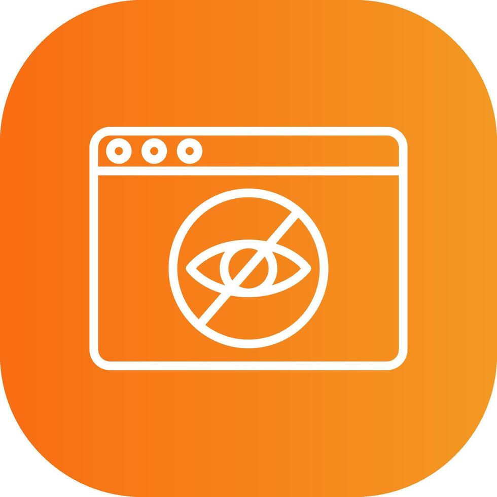 Eye Line Gradient Curve Icon vector