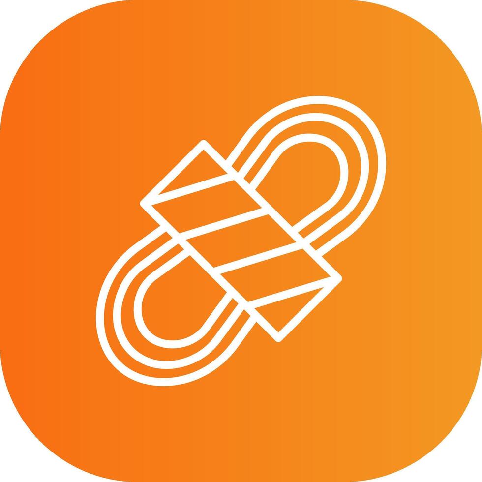 Rope Line Gradient Curve Icon vector