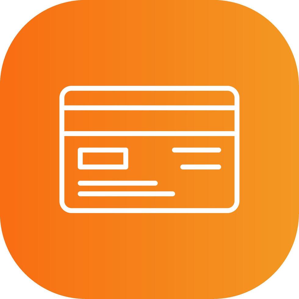 Credit Card Line Gradient Curve Icon vector