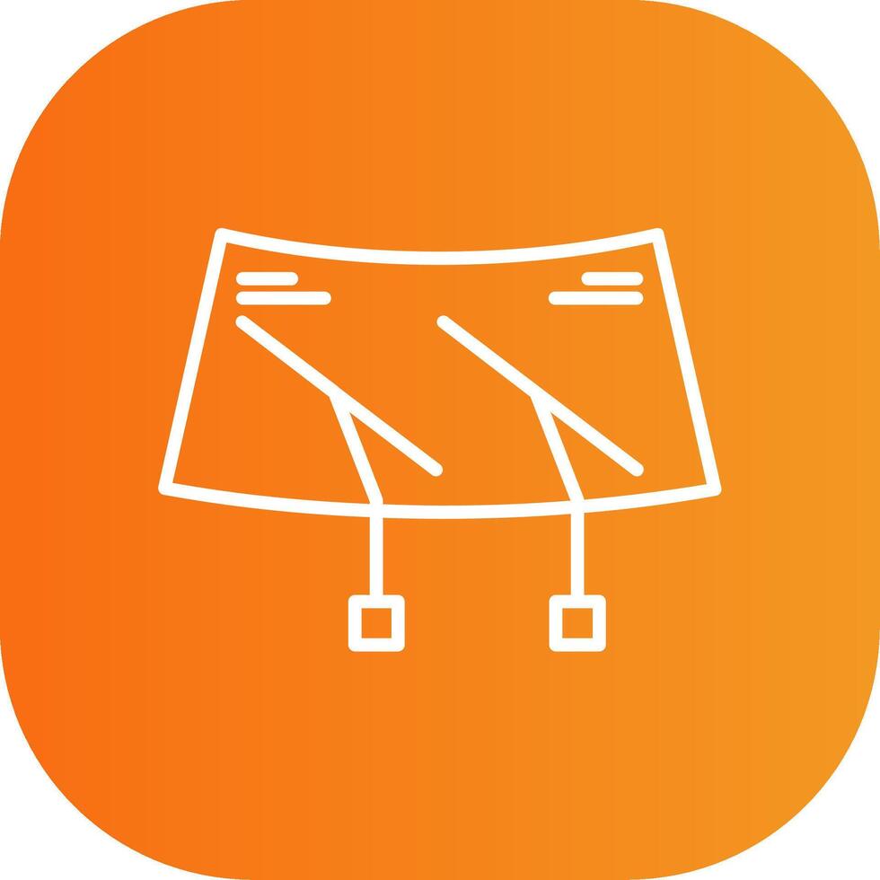 Windscreen Line Gradient Curve Icon vector
