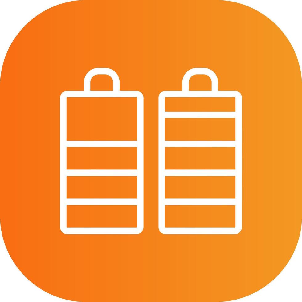 Battery Line Gradient Curve Icon vector