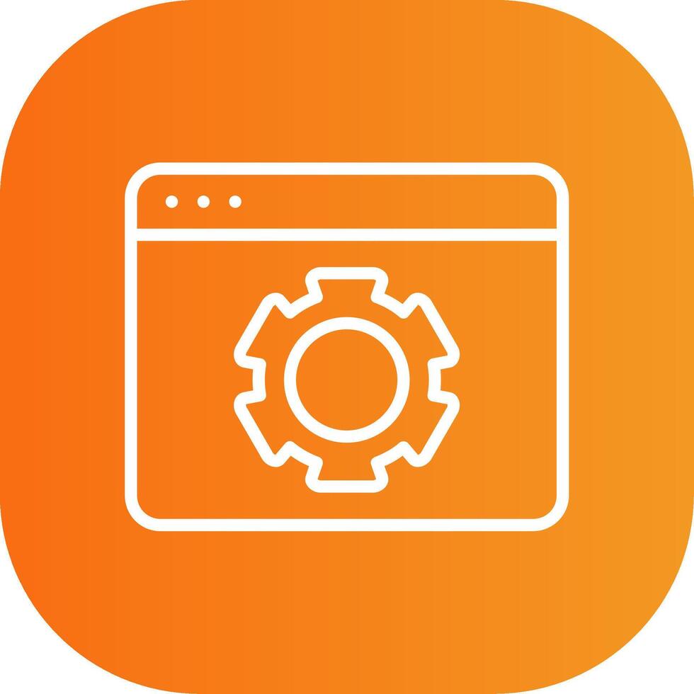 Web Optimization Line Gradient Curve Icon vector