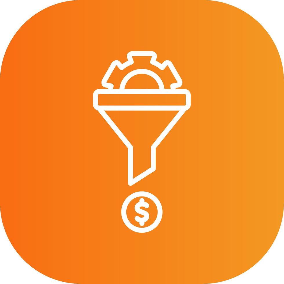 Conversion Line Gradient Curve Icon vector