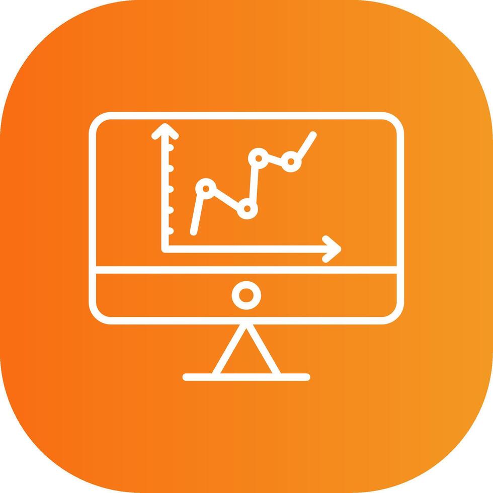Graphical Representation Line Gradient Curve Icon vector