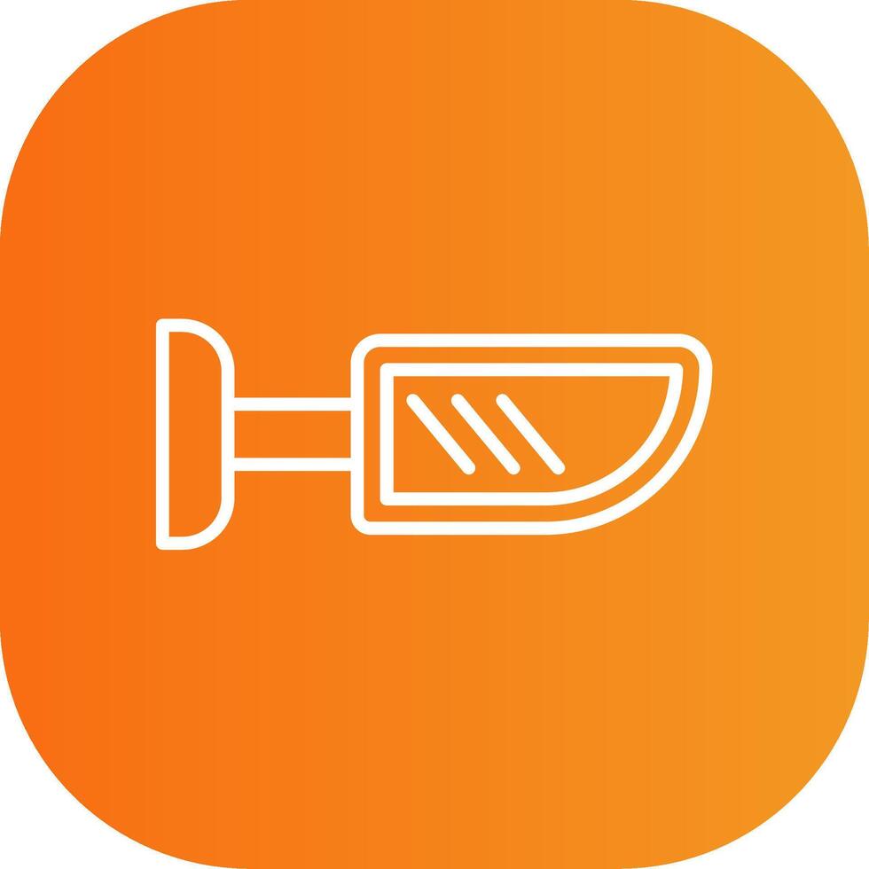 Side Mirror Line Gradient Curve Icon vector