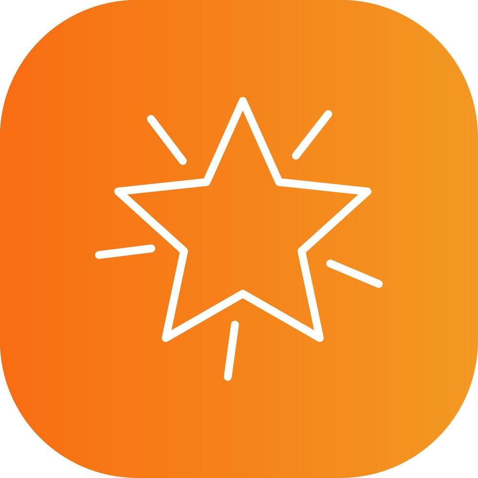 Star Line Gradient Curve Icon vector