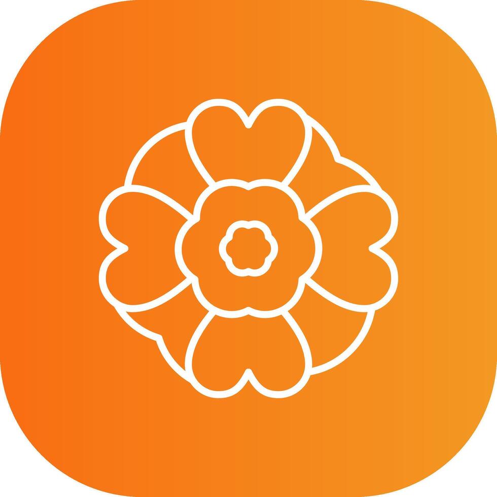 Mint Marigold Line Gradient Curve Icon vector