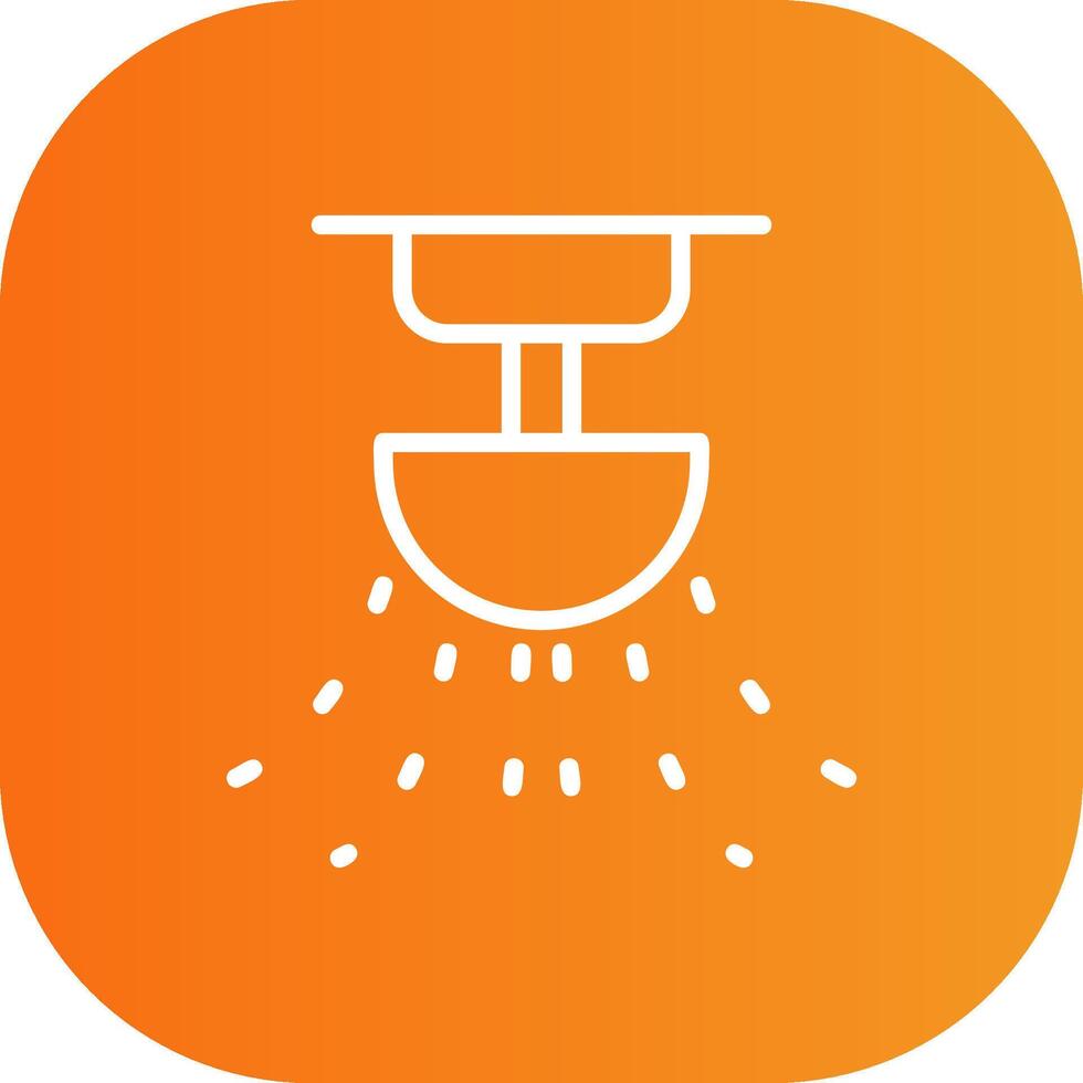 Sprinkler Line Gradient Curve Icon vector