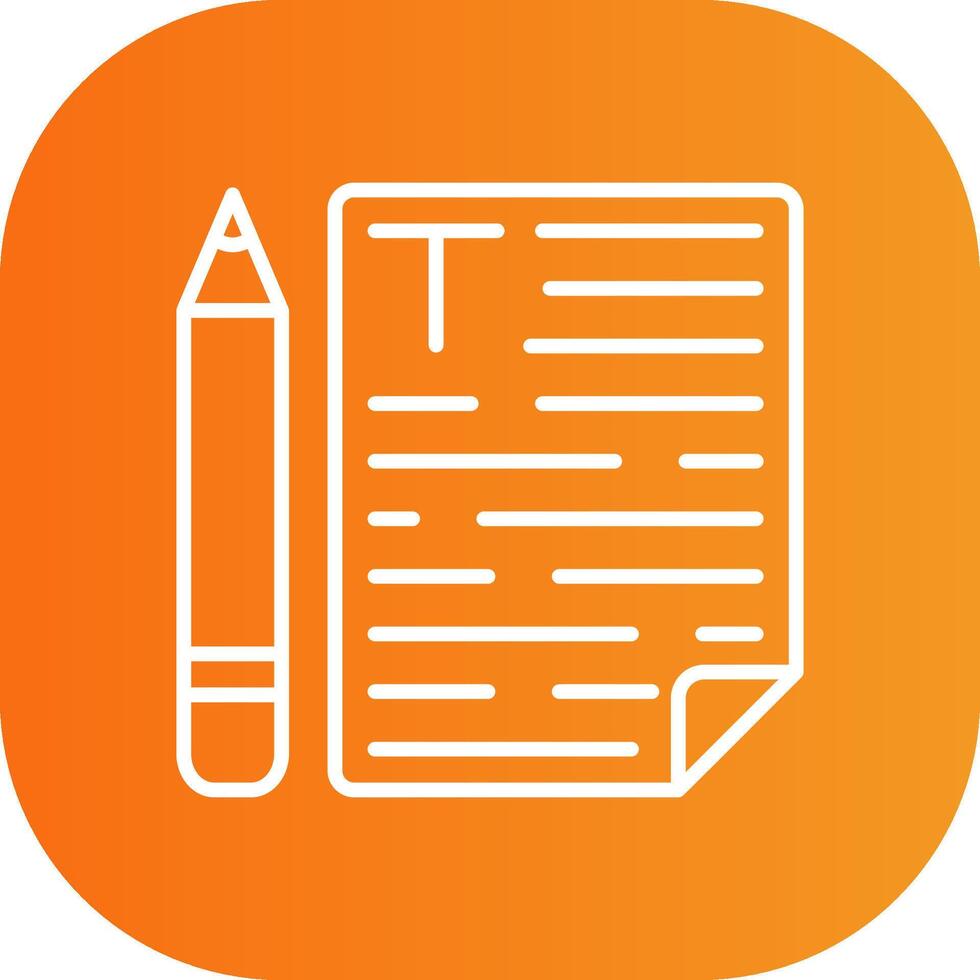 Copywriter Line Gradient Curve Icon vector