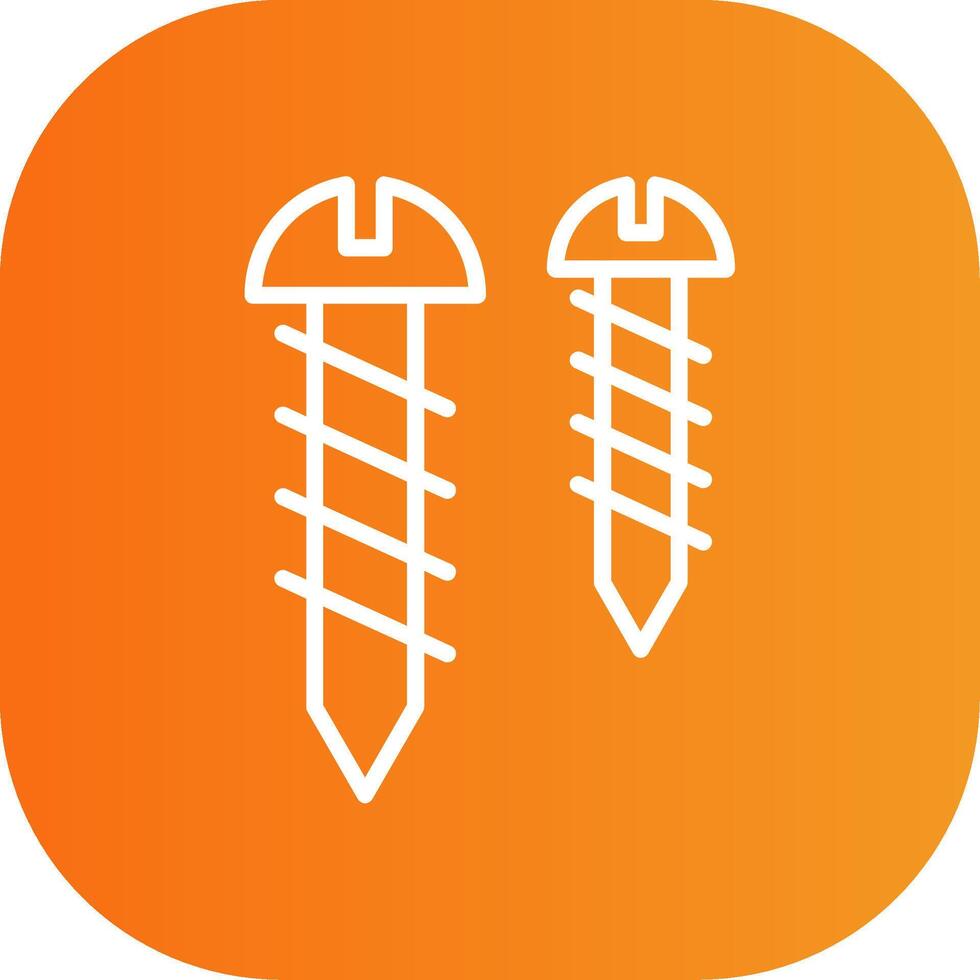 Screw Line Gradient Curve Icon vector