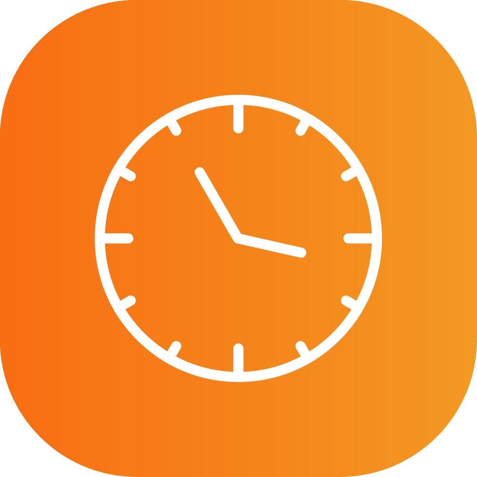 Clock Line Gradient Curve Icon vector