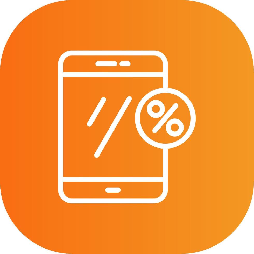 Smartphone Line Gradient Curve Icon vector