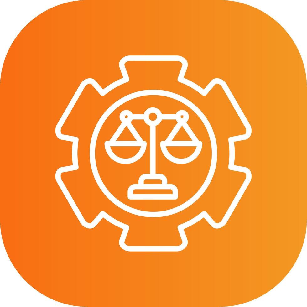 Gear Line Gradient Curve Icon vector