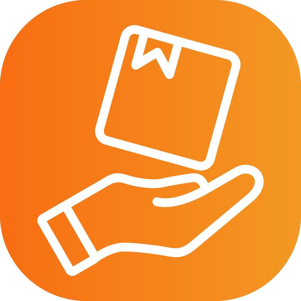 Delivery Line Gradient Curve Icon vector