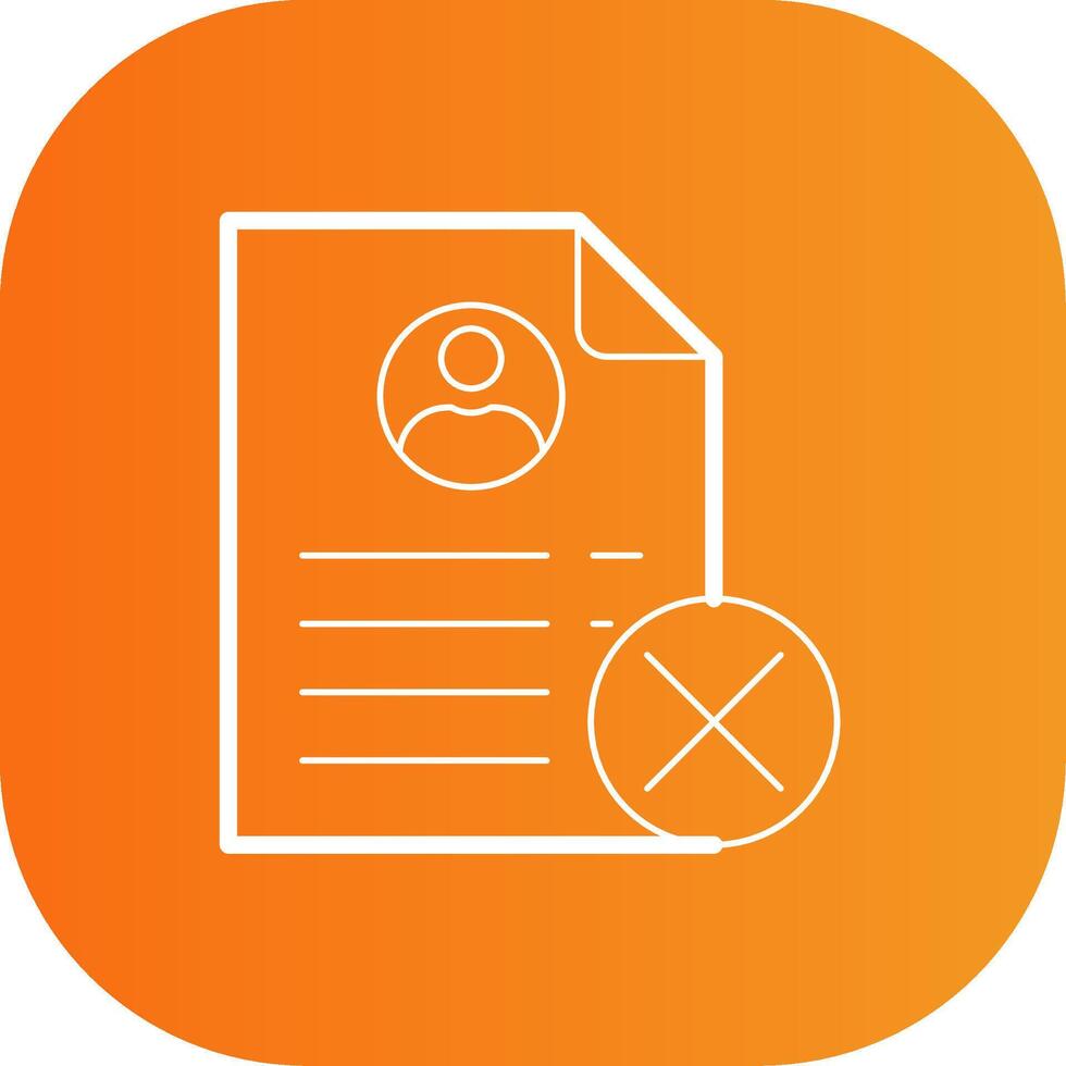 Denied Line Gradient Curve Icon vector
