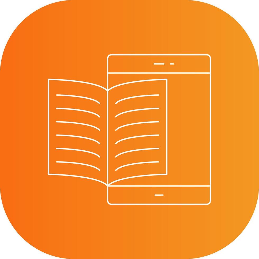 Elearning Line Gradient Curve Icon vector