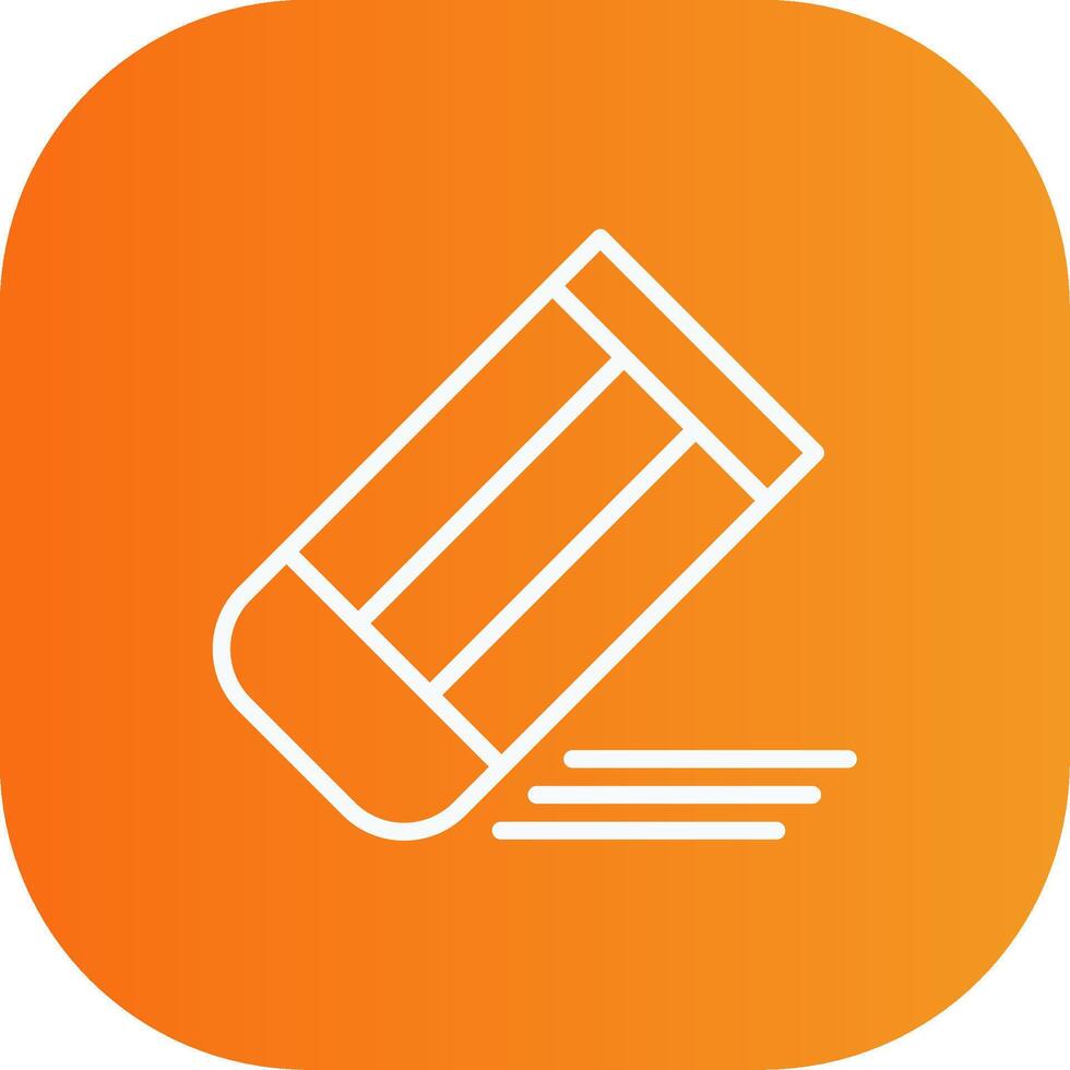 Eraser Line Gradient Curve Icon vector