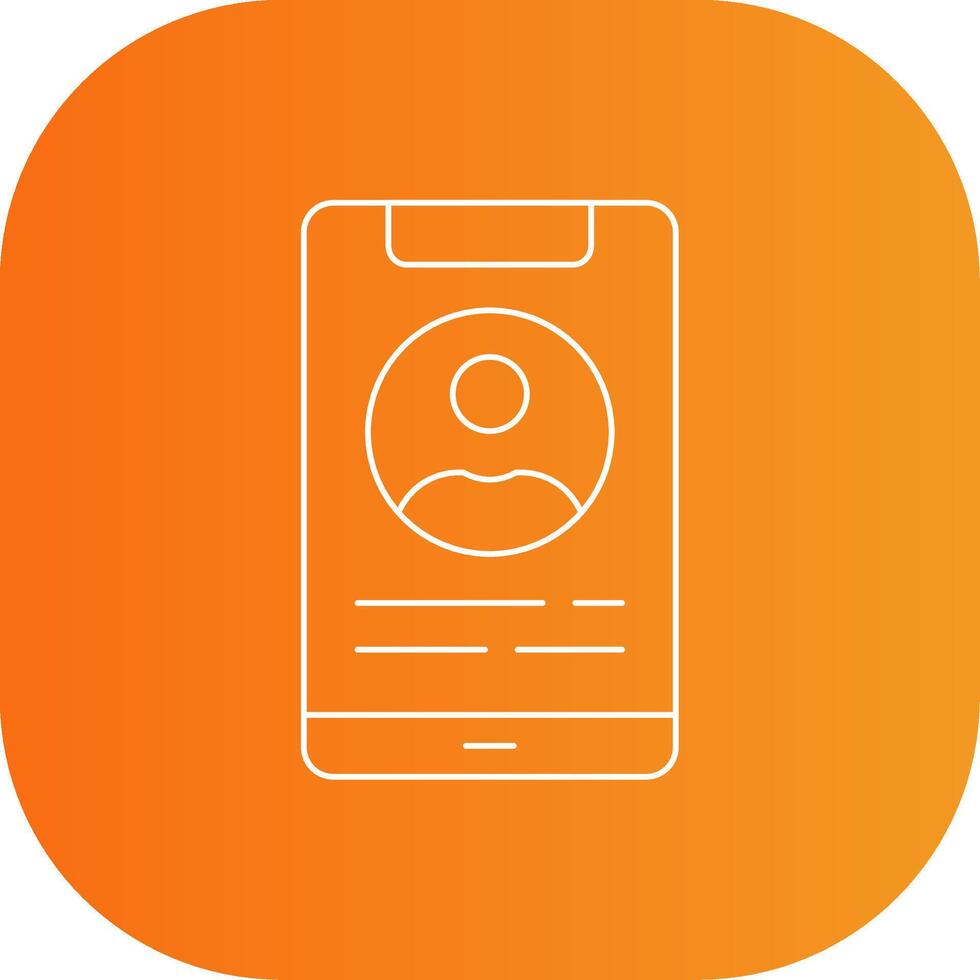 Smartphone Line Gradient Curve Icon vector