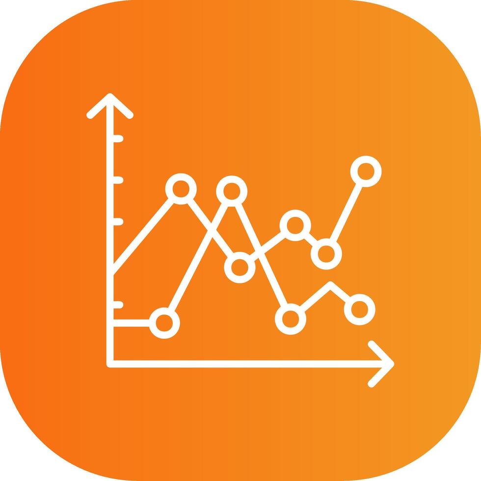 Multiple Line Graph Line Gradient Curve Icon vector