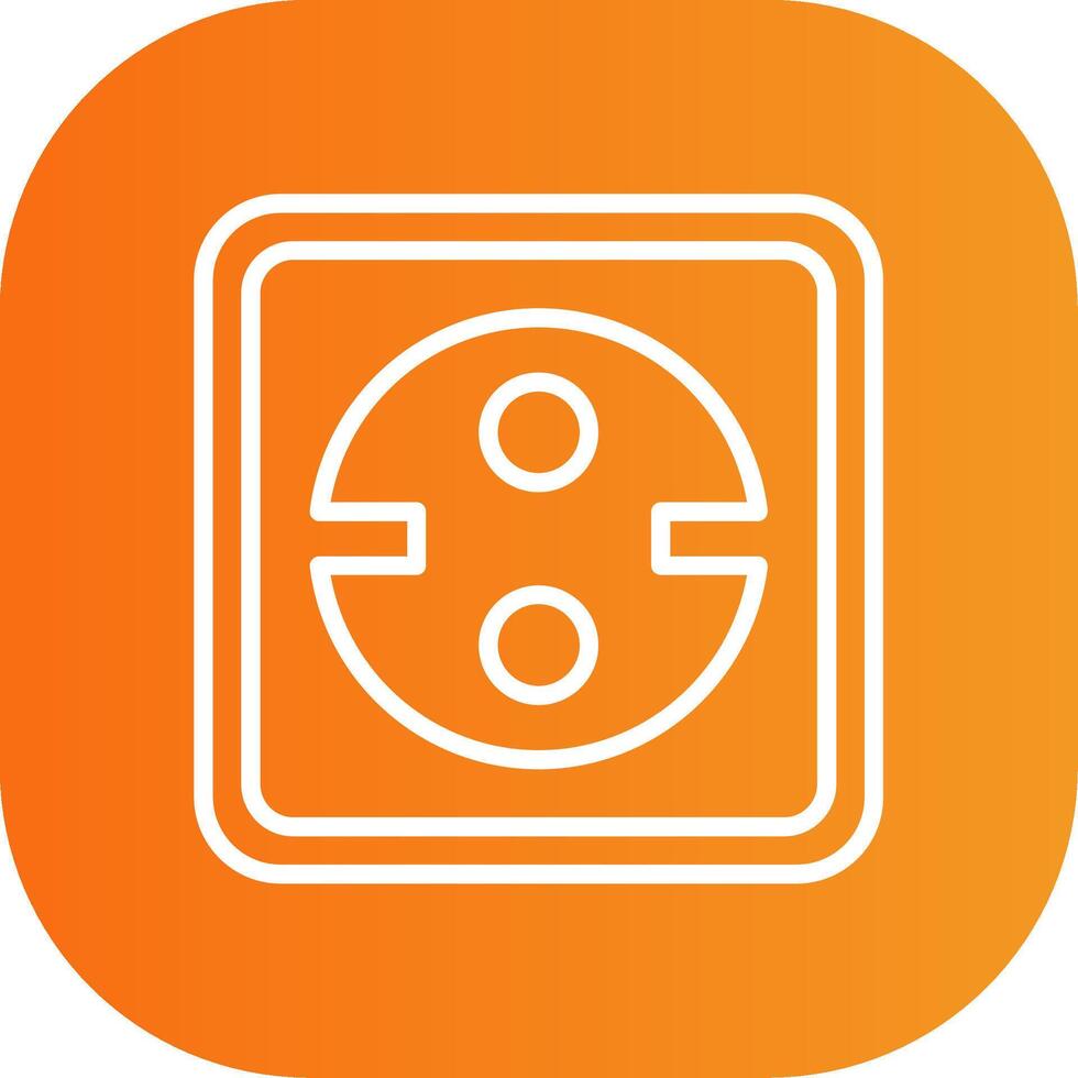 Socket Line Gradient Curve Icon vector