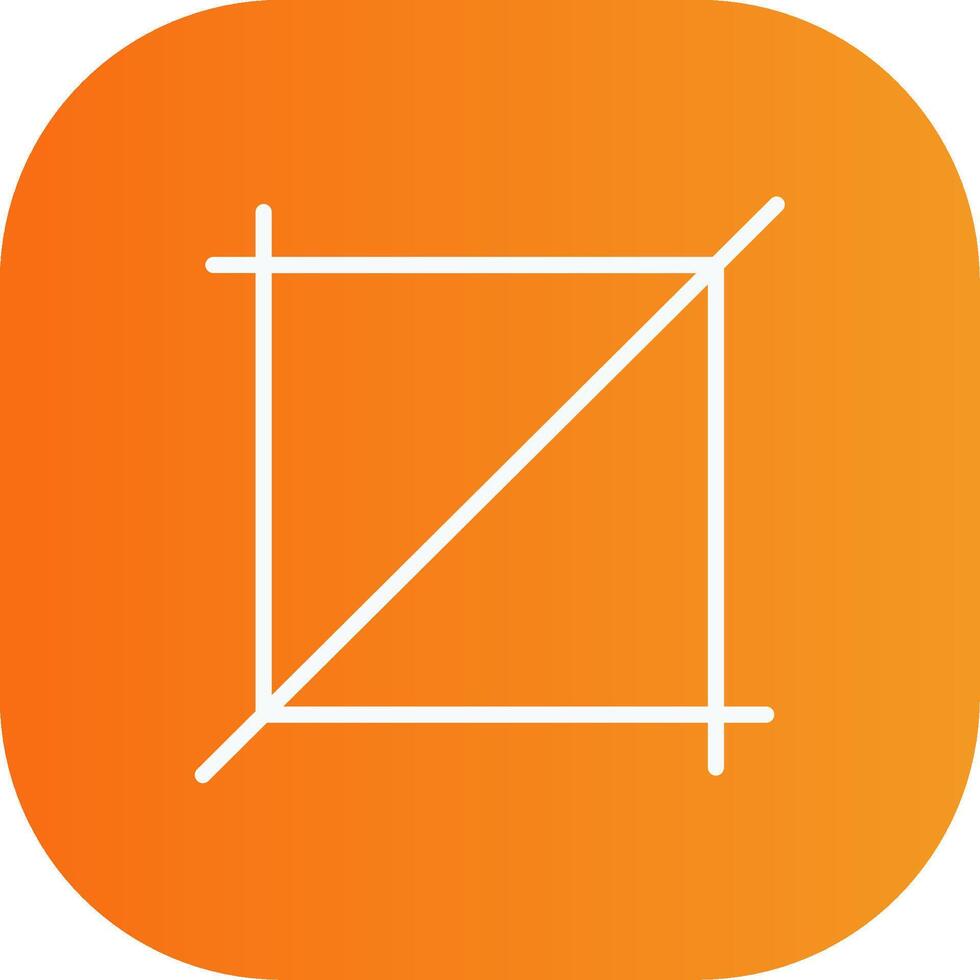 Crop Line Gradient Curve Icon vector