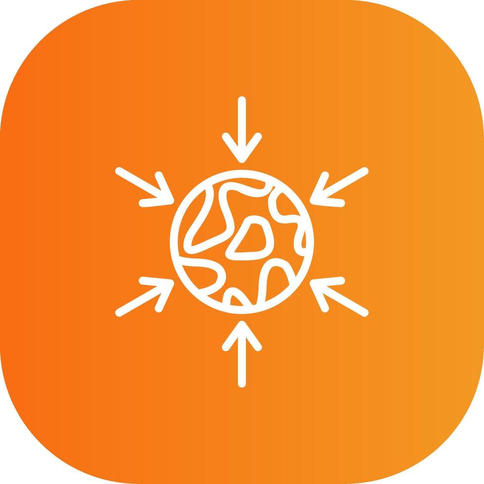 Gravity Line Gradient Curve Icon vector