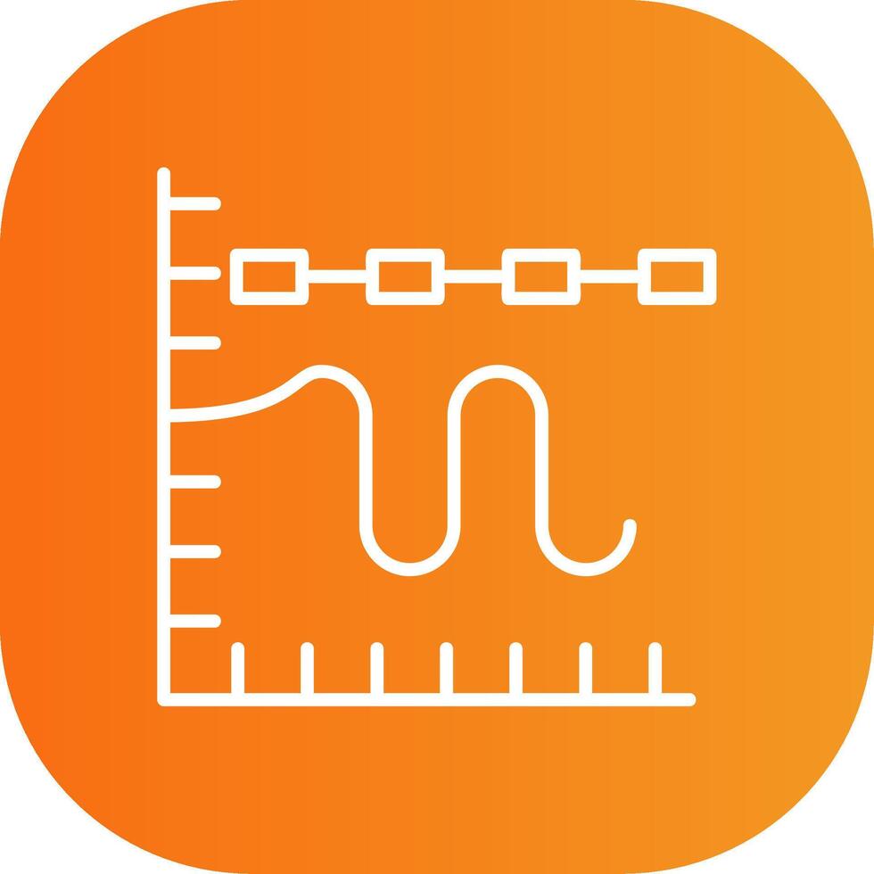 Multiple Trend Chart Line Gradient Curve Icon vector