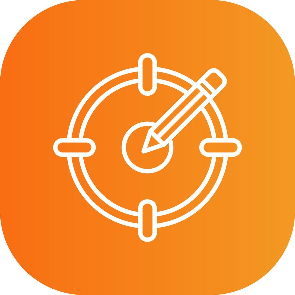 Target Audience Line Gradient Curve Icon vector