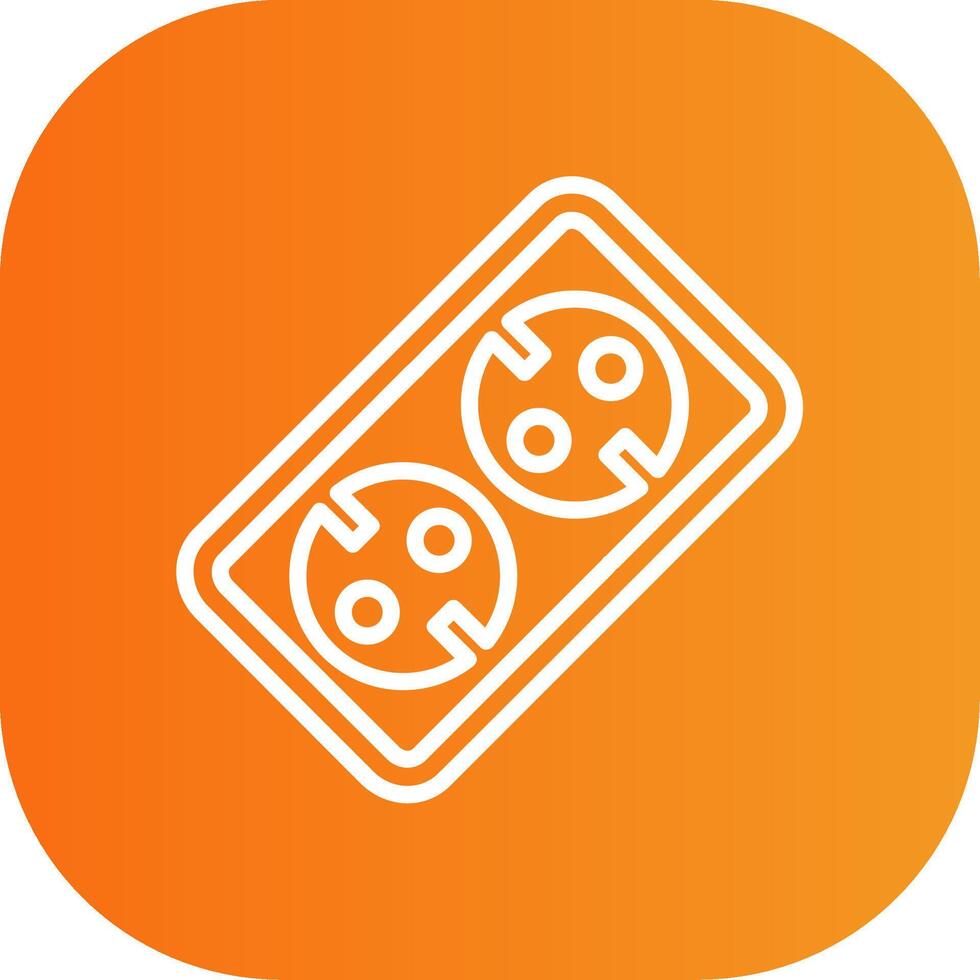 Socket Line Gradient Curve Icon vector