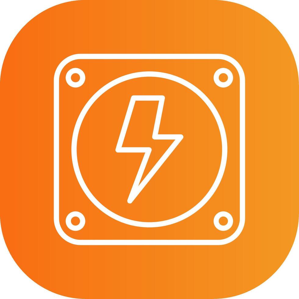Electricity Line Gradient Curve Icon vector