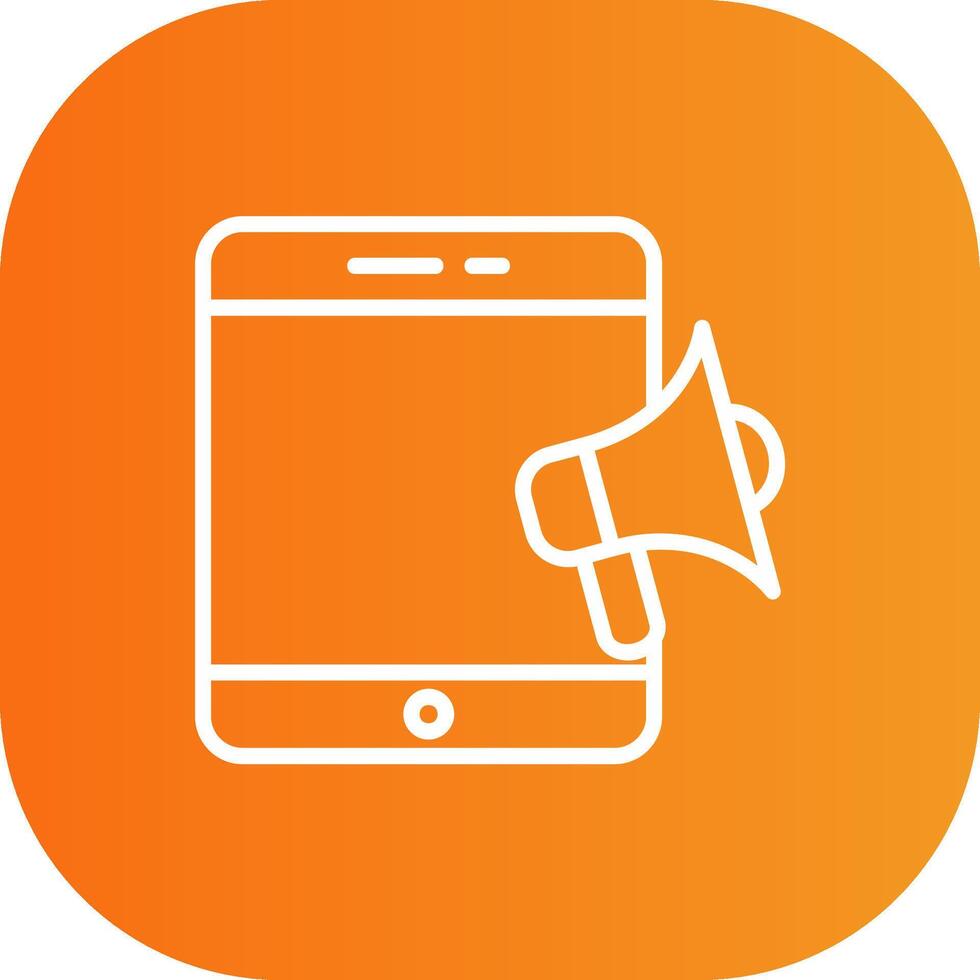 Megaphone Line Gradient Curve Icon vector