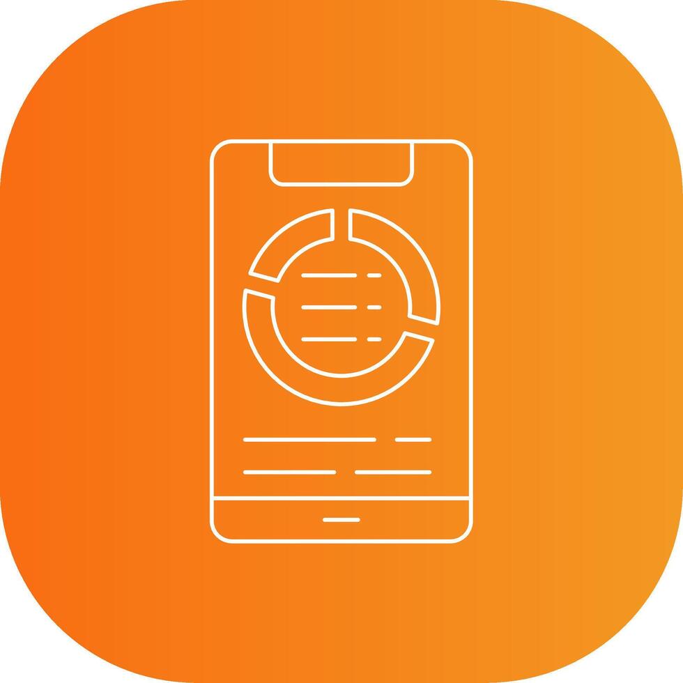 Smartphone Line Gradient Curve Icon vector