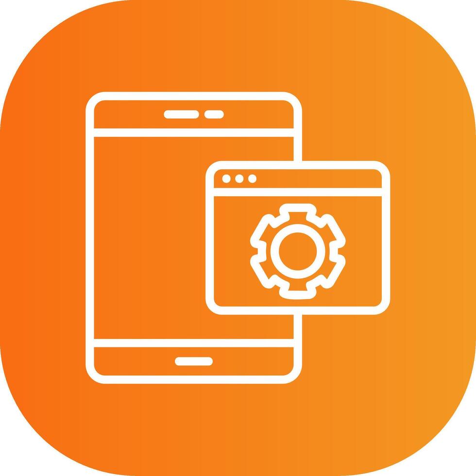 Web Optimization Line Gradient Curve Icon vector