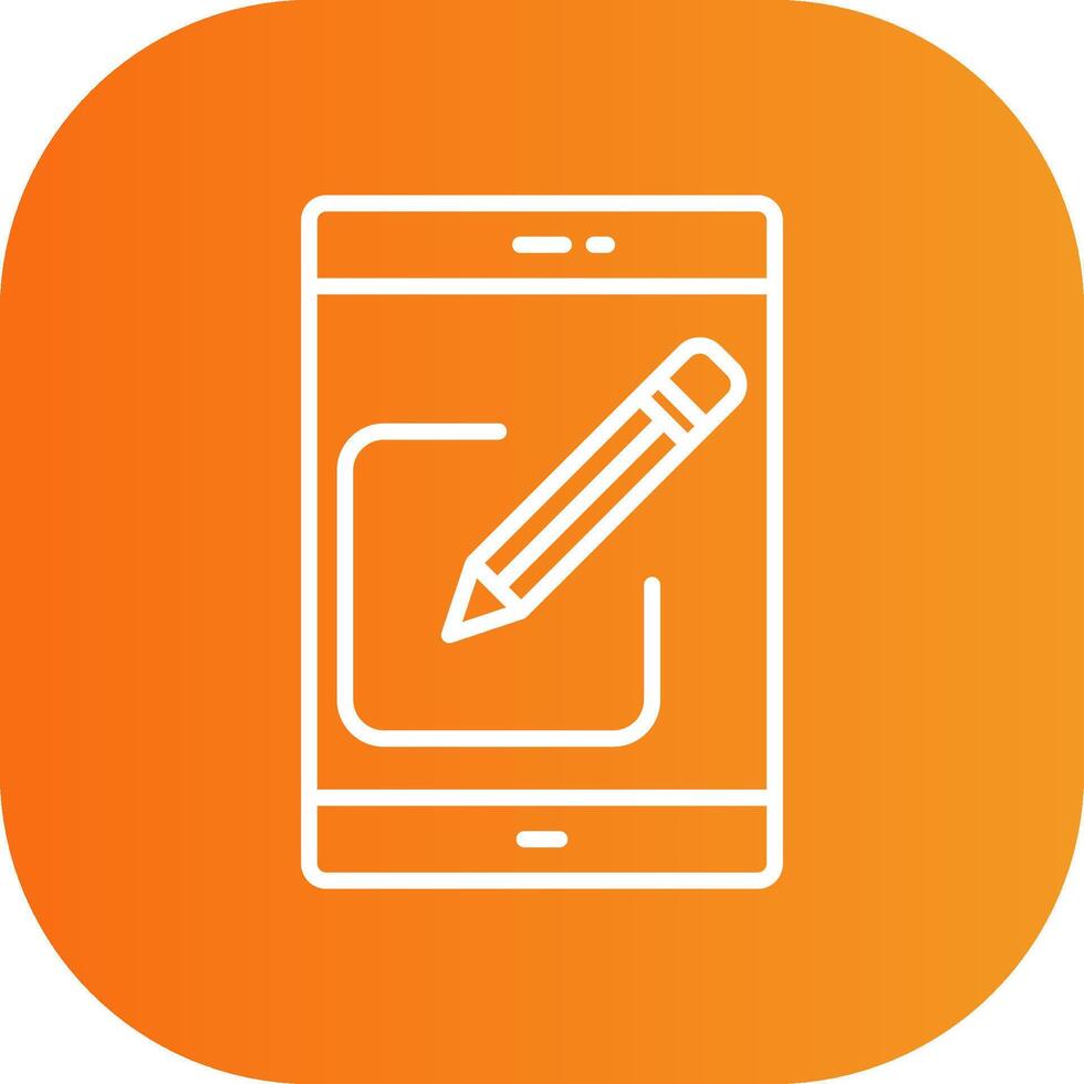 Editing Glyph Gradient Curve Icon vector