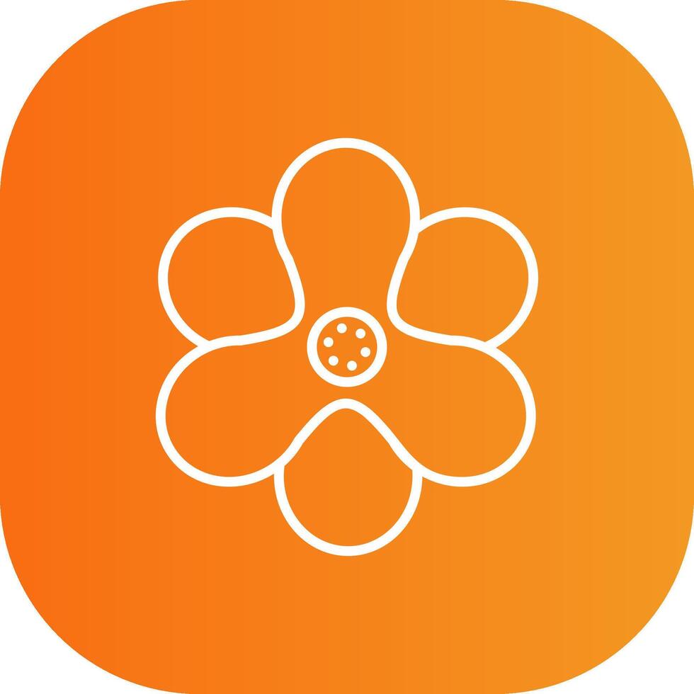 Hyacinth Glyph Gradient Curve Icon vector