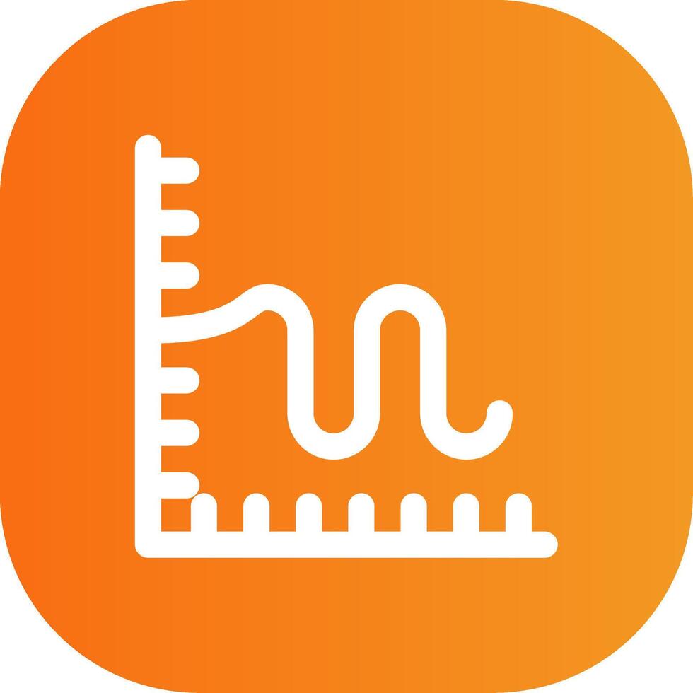 Chart Glyph Gradient Curve Icon vector