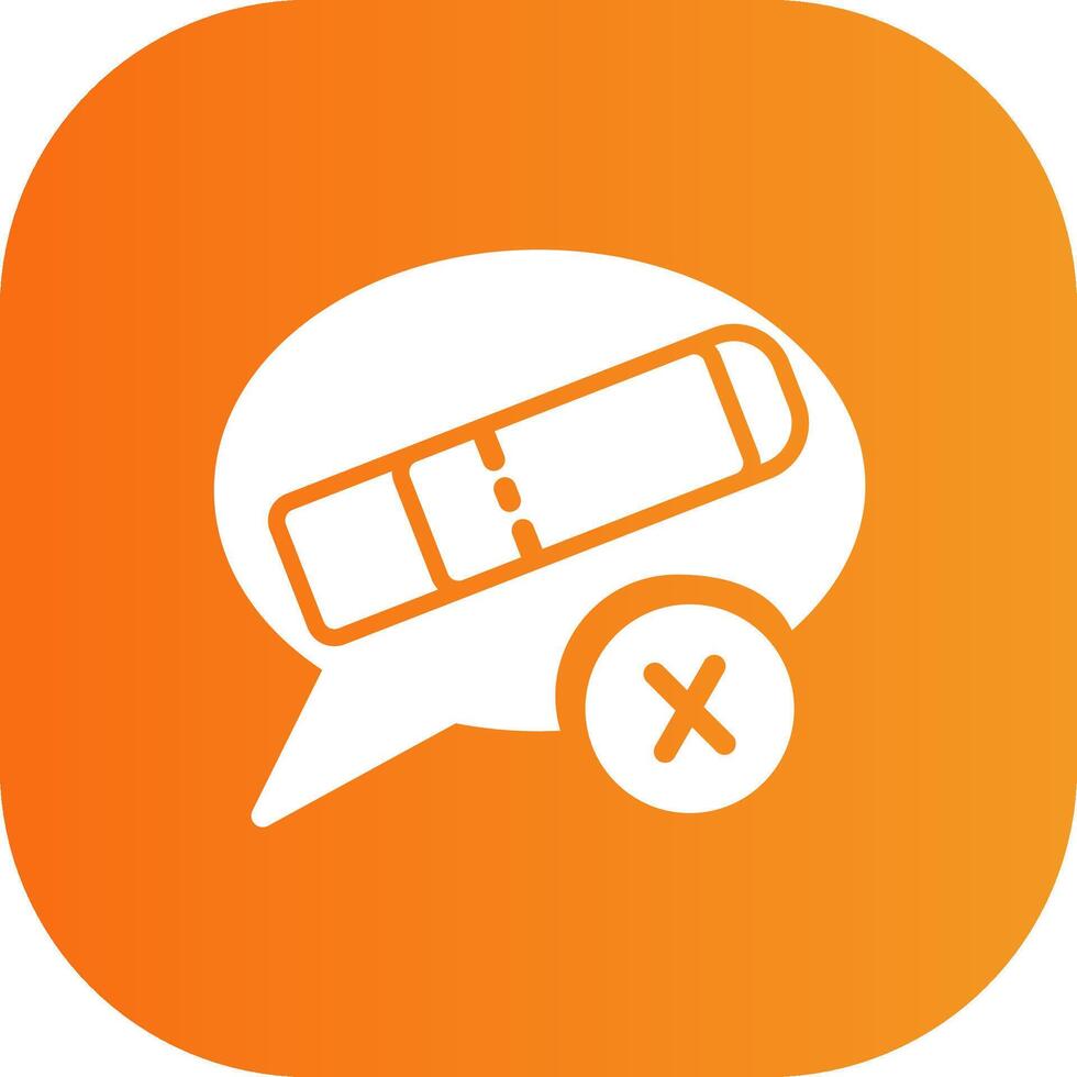 Quit Smoking Glyph Gradient Curve Icon vector