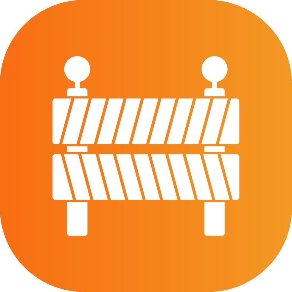 Barrier Glyph Gradient Curve Icon vector