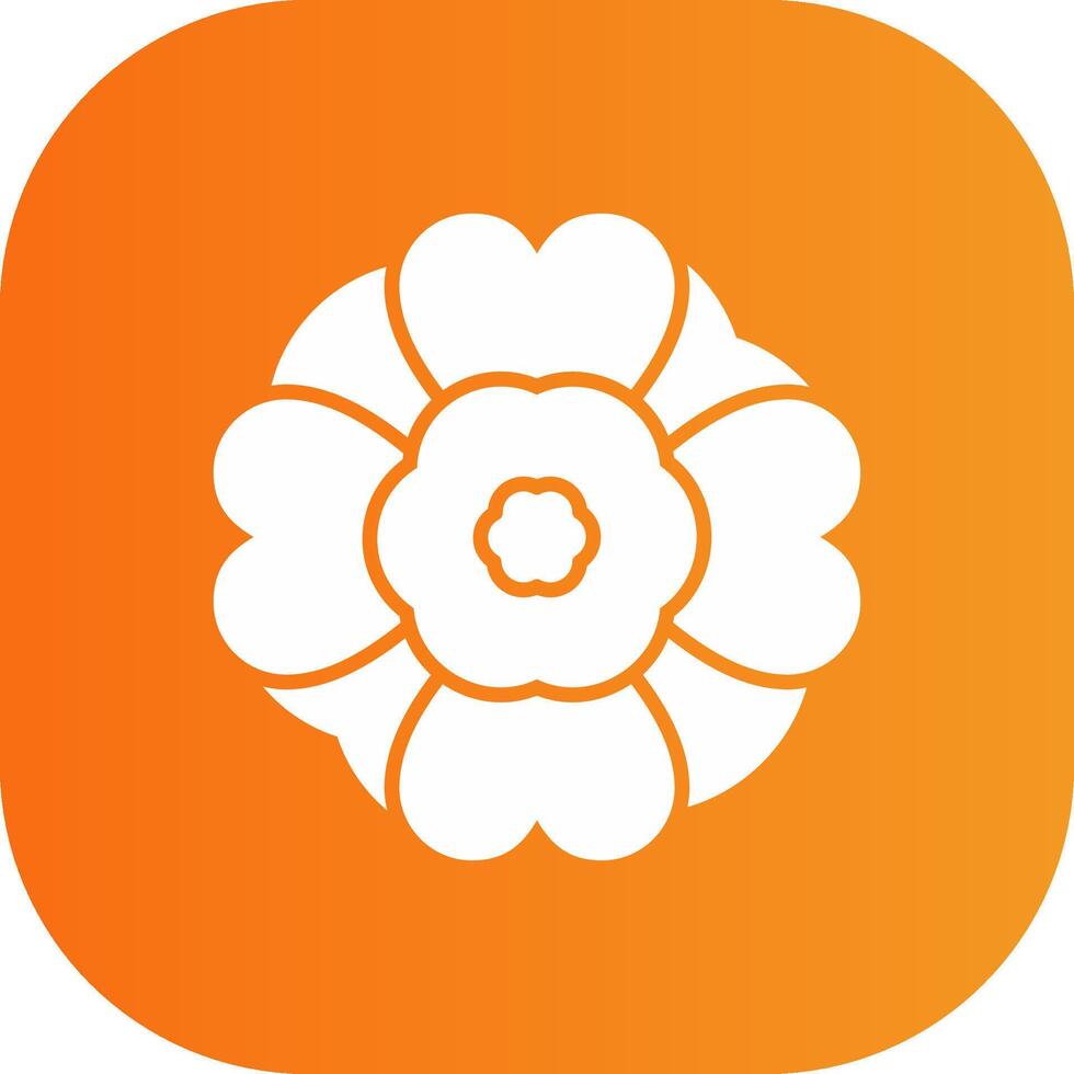 Mint Marigold Glyph Gradient Curve Icon vector