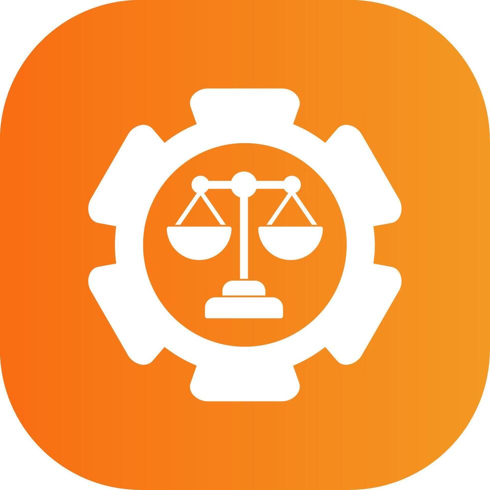Gear Glyph Gradient Curve Icon vector