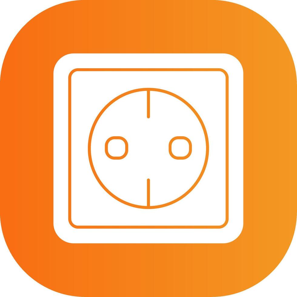 socket Glyph Gradient Curve Icon vector